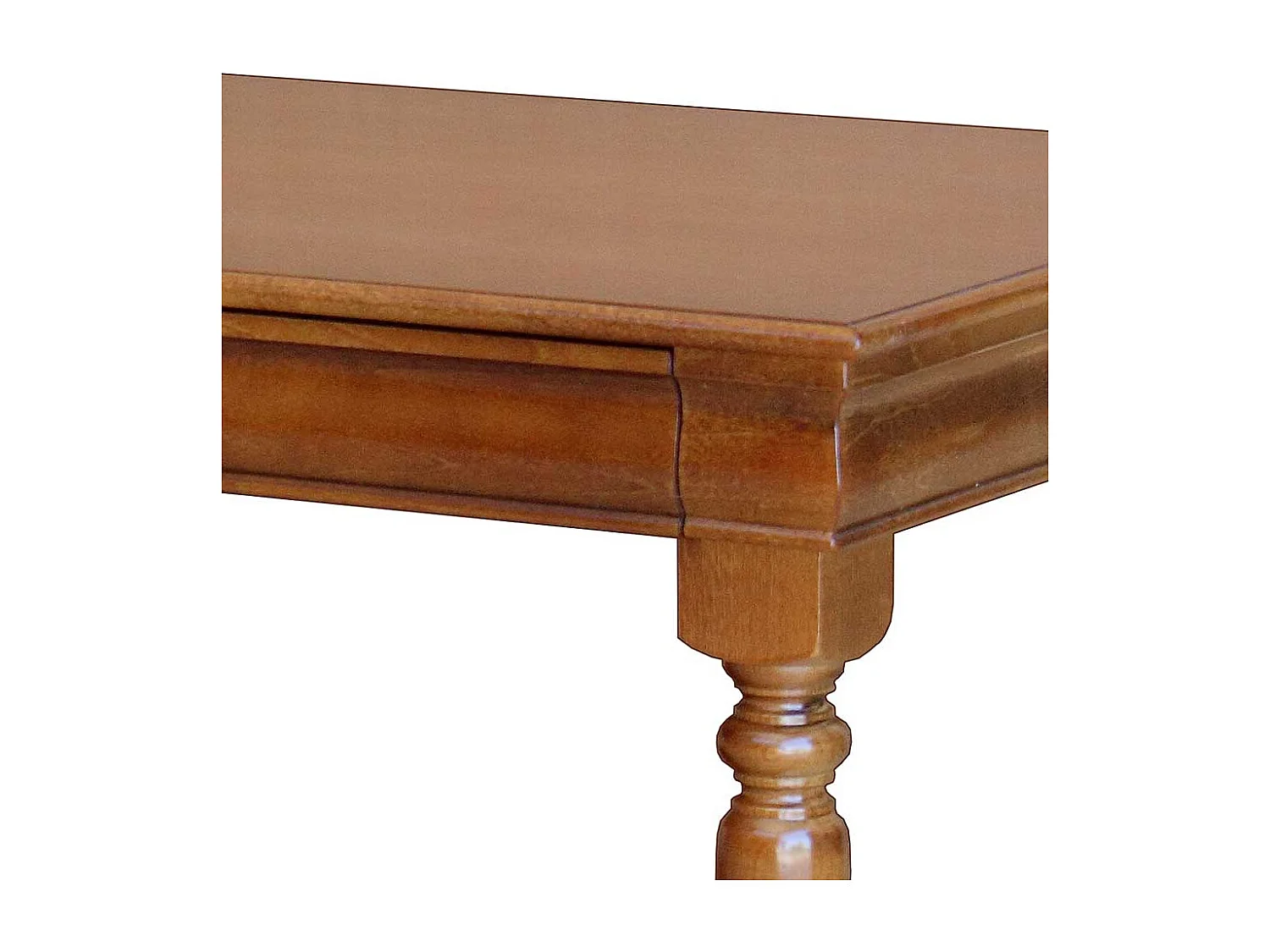 Klassischer Holz Sofatisch in Nussbaumfarben furniert lackiert