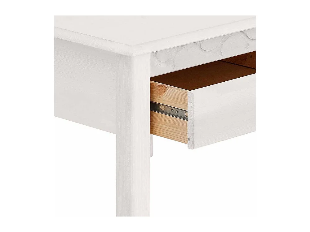Wohnzimmer Beitisch in Weiß Kiefer Massivholz