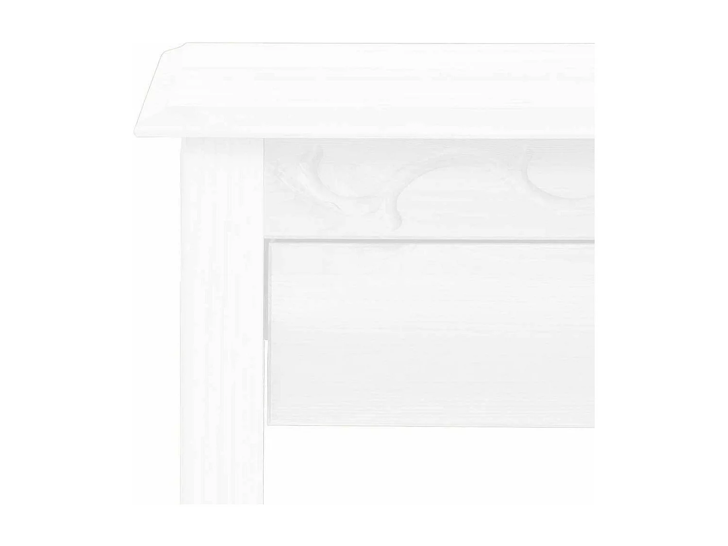 Wohnzimmer Beitisch in Weiß Kiefer Massivholz