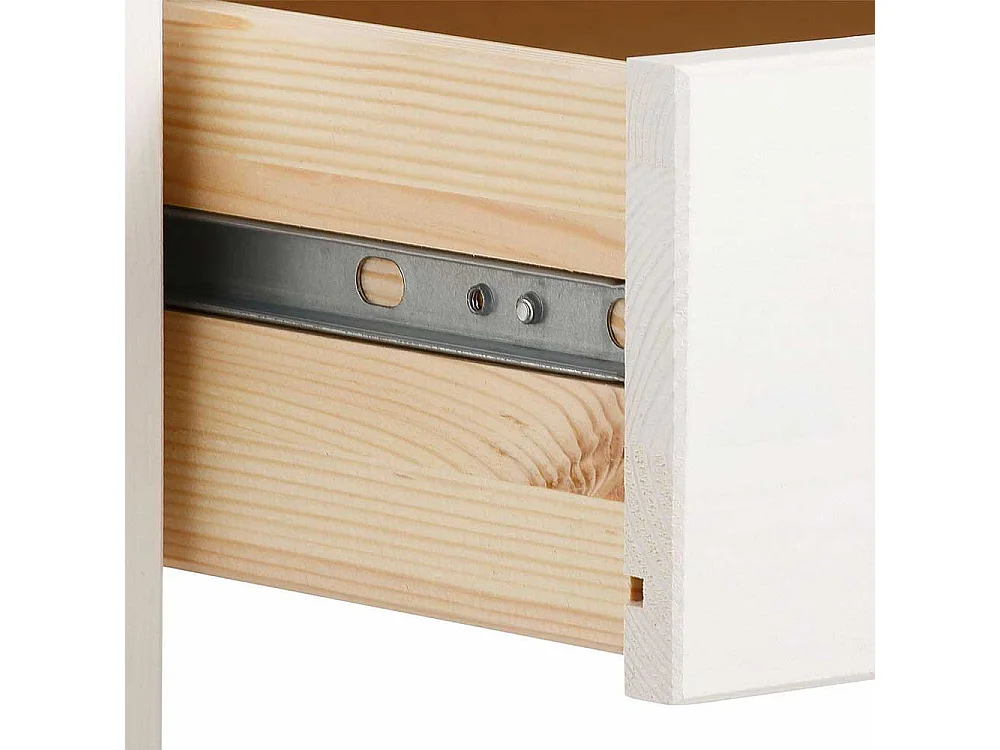 Wohnzimmer Beitisch in Weiß Kiefer Massivholz