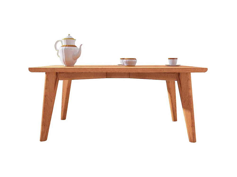 Massivholz Couchtisch aus Kernbuche geölt 4-Fußgestell