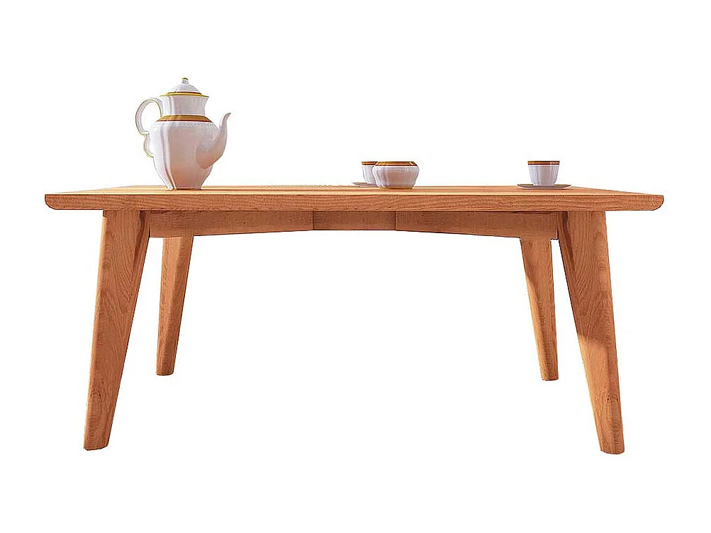 Massivholz Couchtisch aus Kernbuche geölt 4-Fußgestell