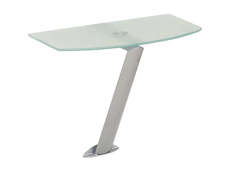 Wandkonsole mit Milchglasplatte Stahl