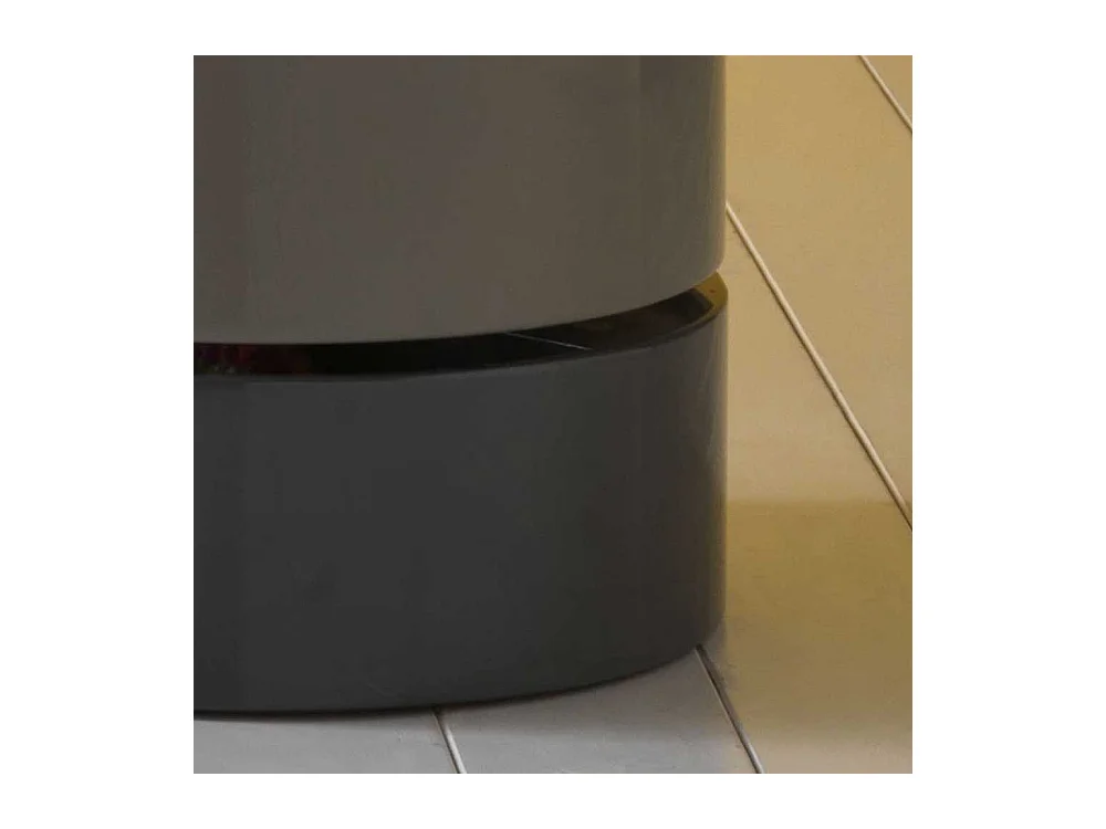 Design Couchtisch in Grau Weiß Hochglanz schwenkbar