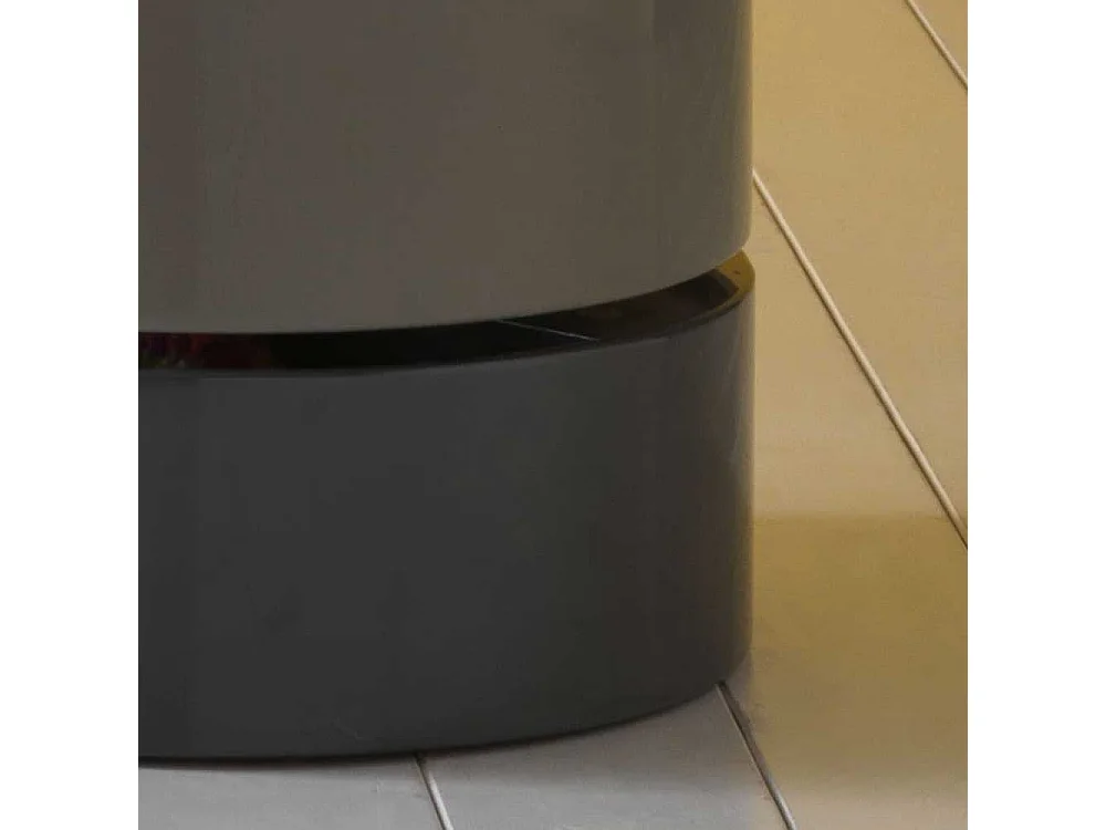 Design Couchtisch in Grau Weiß Hochglanz schwenkbar