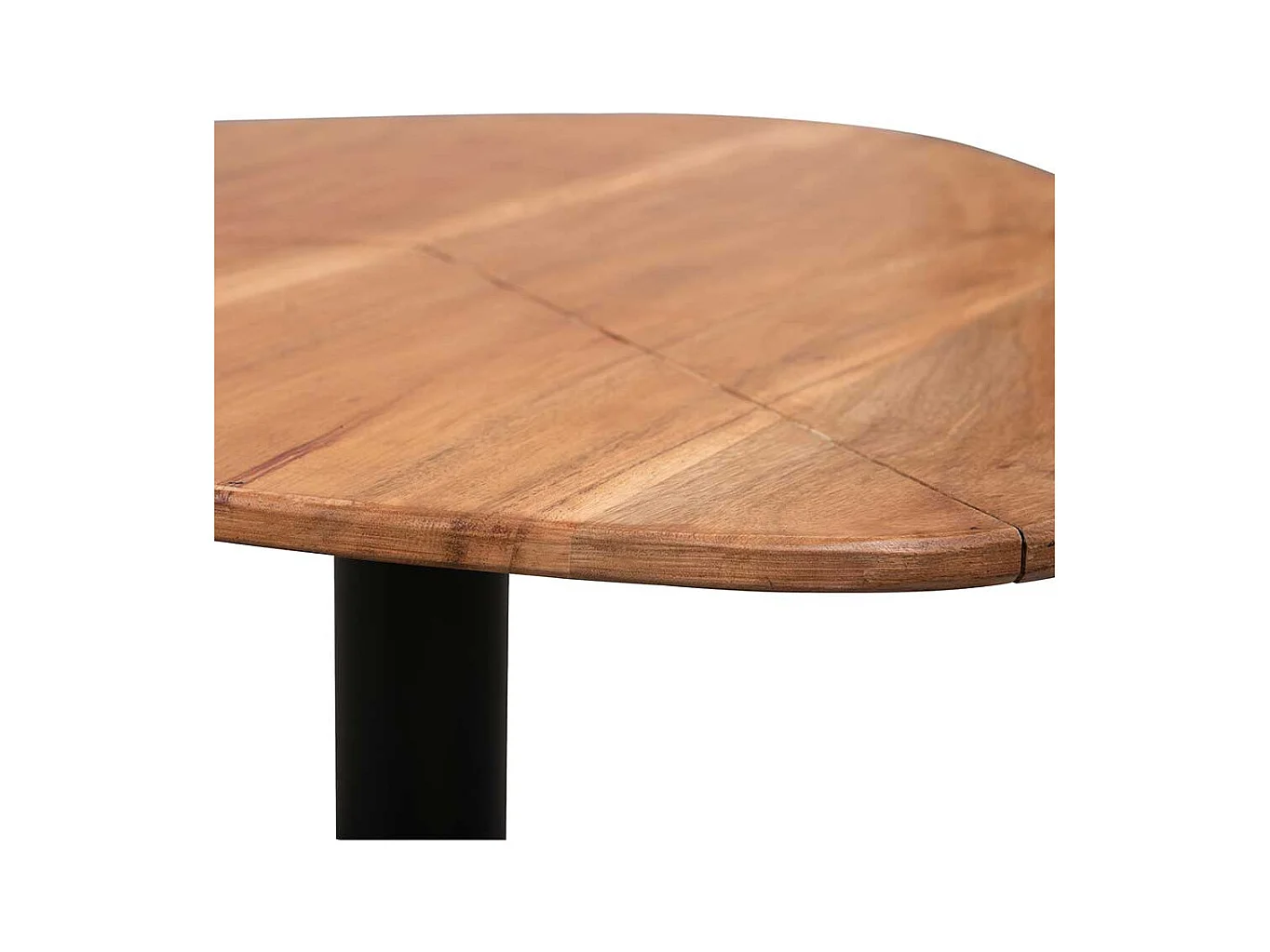 Couchtisch Holztisch massiv in Schwarz und Akaziefarben