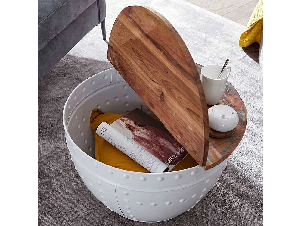 Couchtruhe mit klappbarer Tischplatte Industrie und Loft Stil