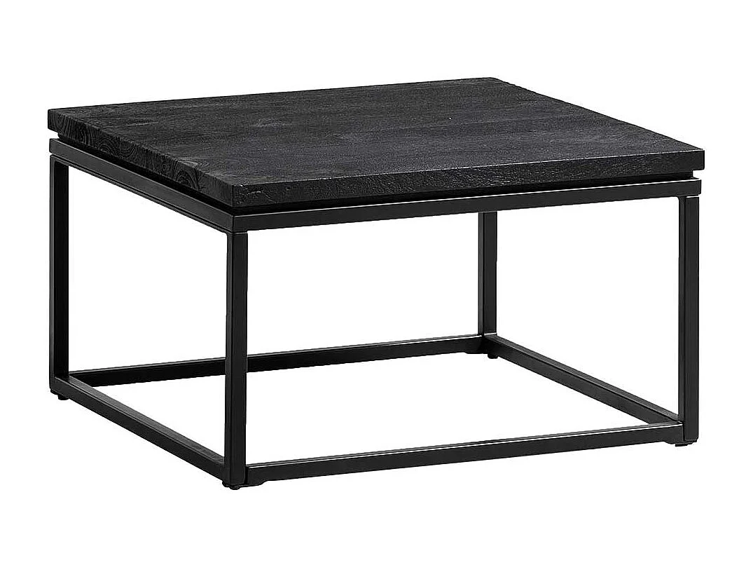 Couchtisch Sofatisch in Schwarz aus Metall und Holz