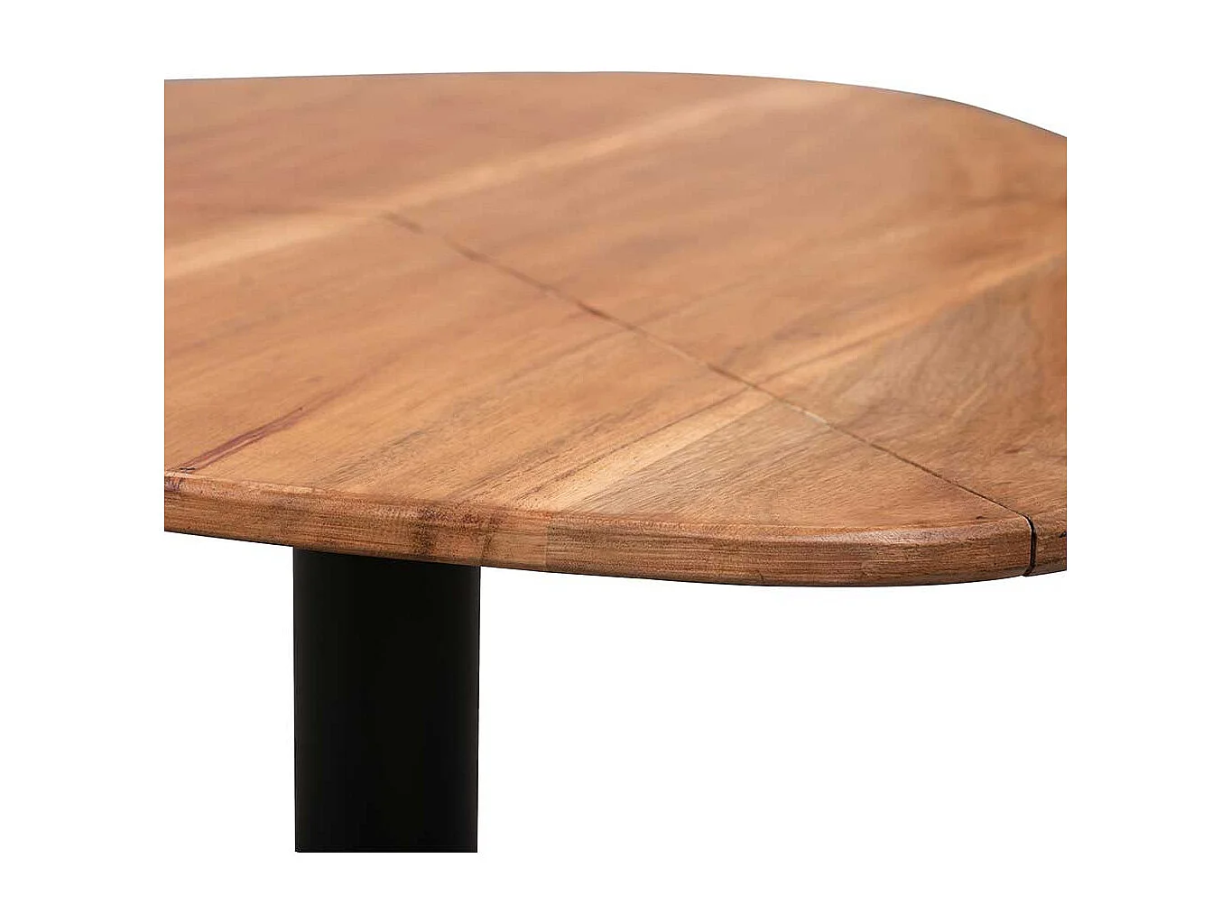 Couchtisch Holztisch massiv in Schwarz und Akaziefarben