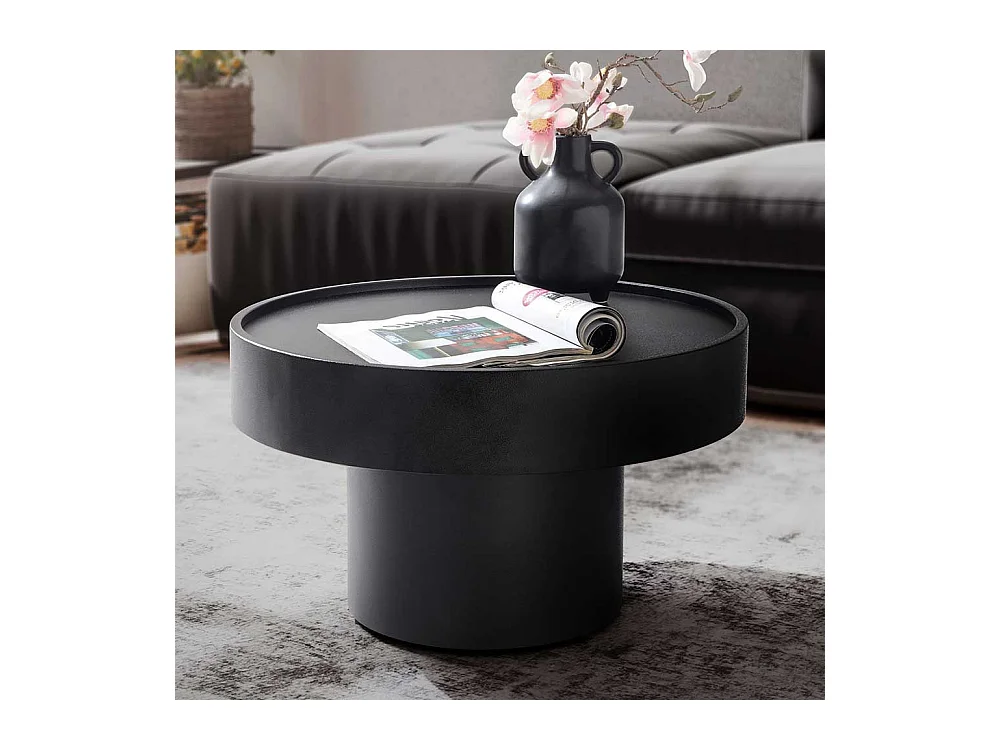Designercouchtisch Sofatisch in Schwarz aus Metall