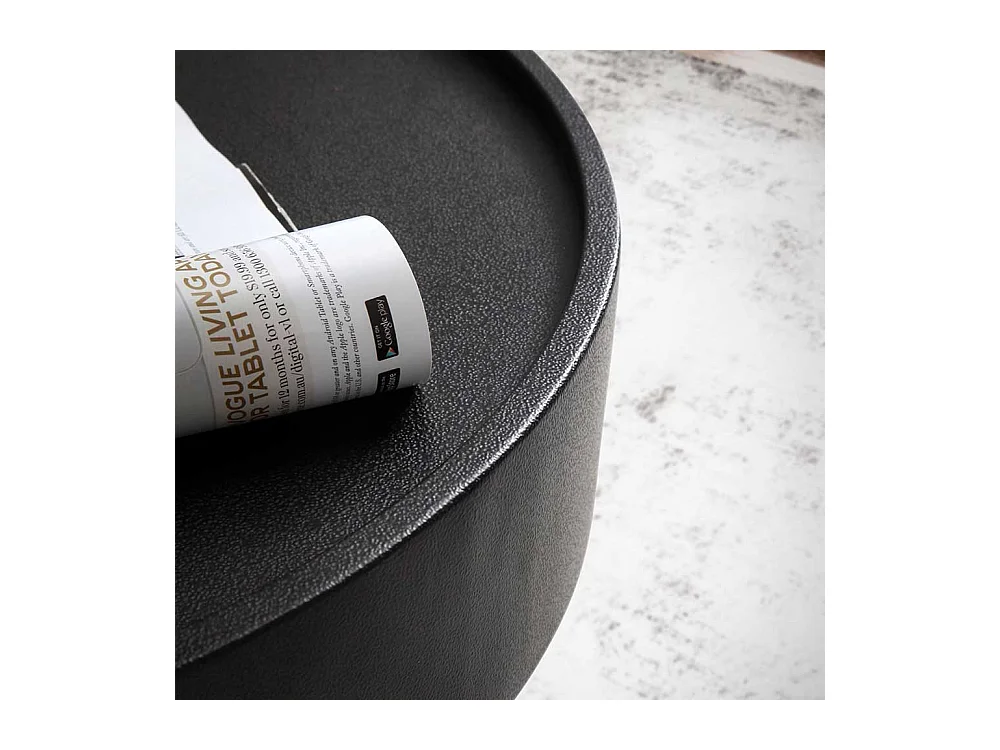 Designercouchtisch Sofatisch in Schwarz aus Metall