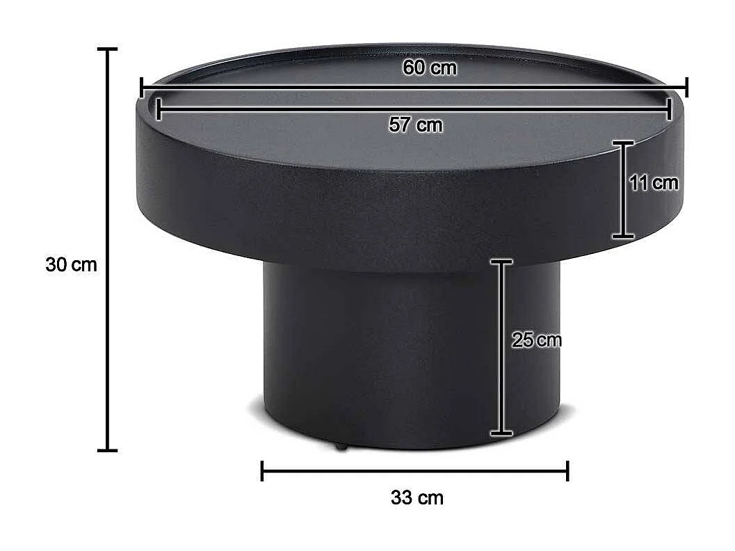 Designercouchtisch Sofatisch in Schwarz aus Metall