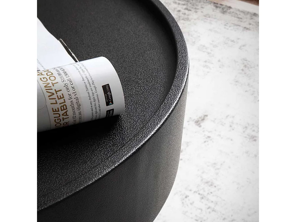 Designercouchtisch Sofatisch in Schwarz aus Metall