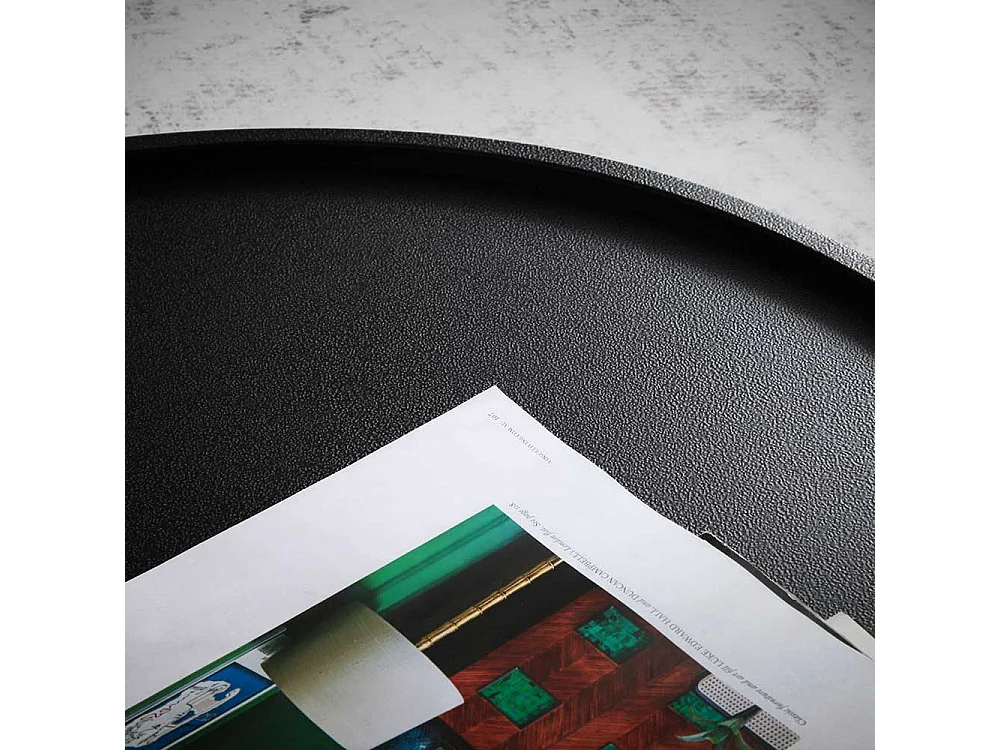 Designercouchtisch Sofatisch in Schwarz aus Metall