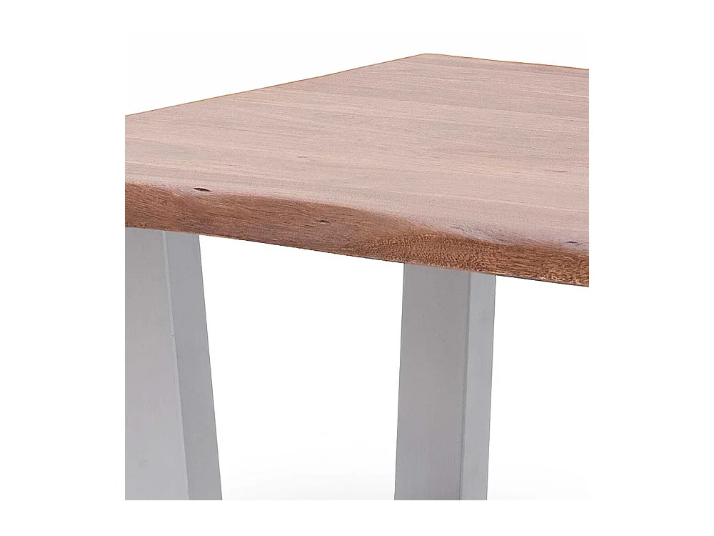 Industriestil Couchtisch mit natürlicher Baumkante Bügelgestell