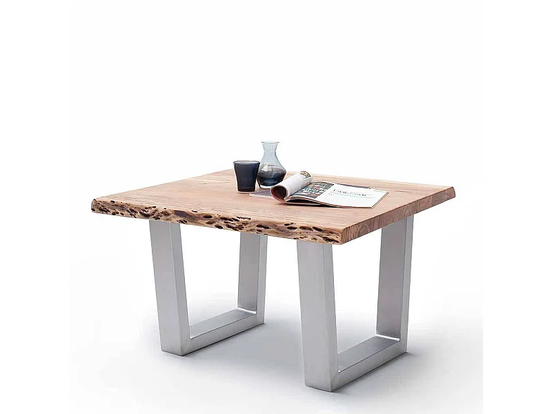 Industrial Wohnzimmertisch mit natürlicher Baumkante Akazie Massivholz