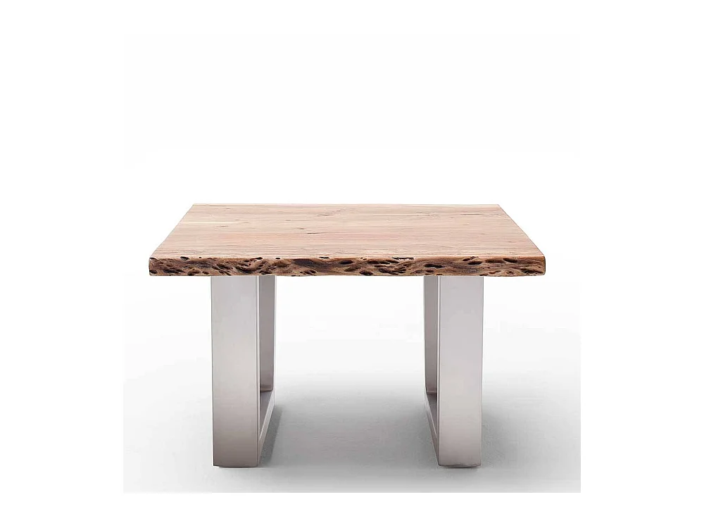 Industrial Wohnzimmertisch mit natürlicher Baumkante Akazie Massivholz