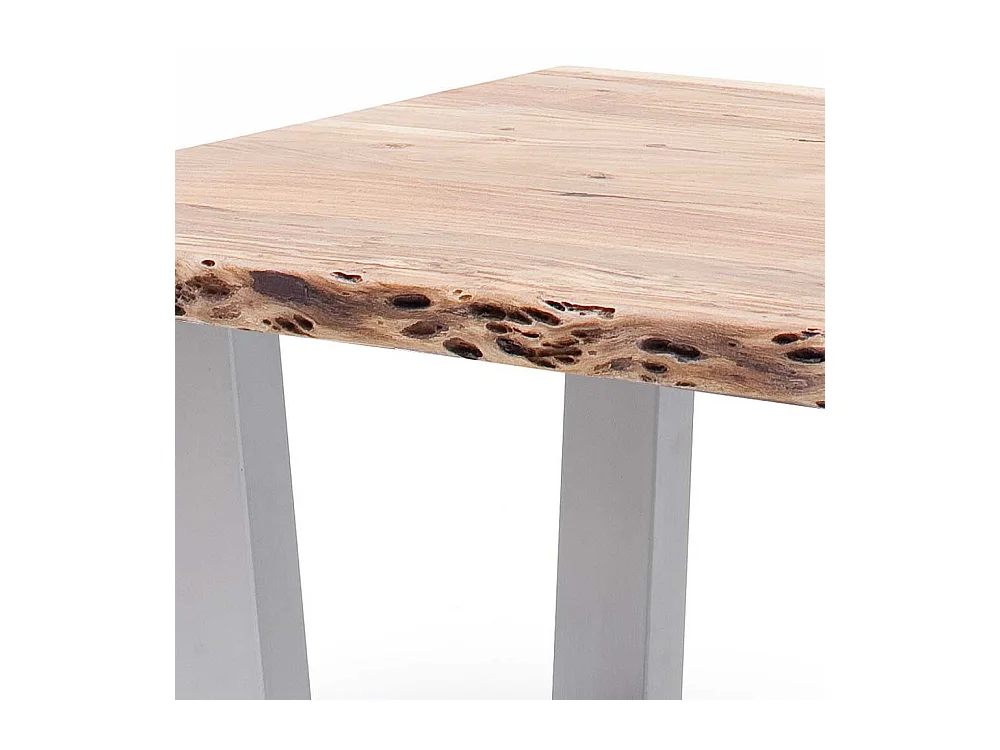 Industrial Wohnzimmertisch mit natürlicher Baumkante Akazie Massivholz