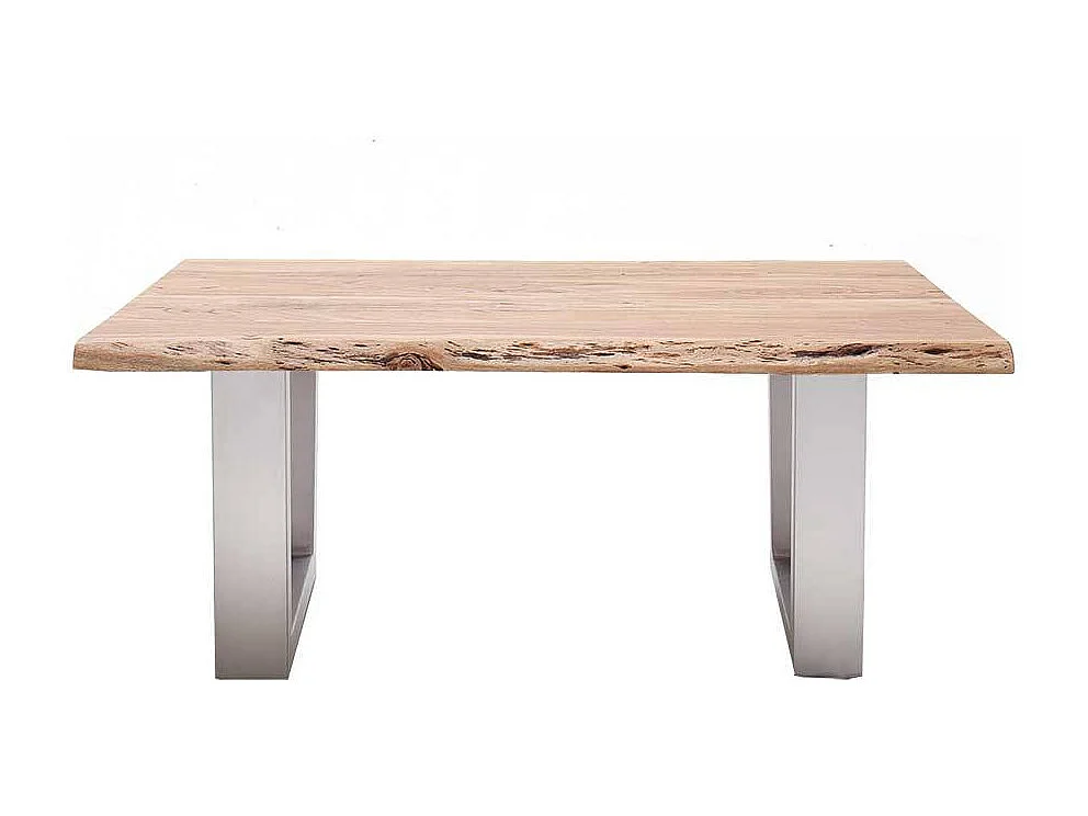 Industrial Wohnzimmertisch mit natürlicher Baumkante Akazie Massivholz