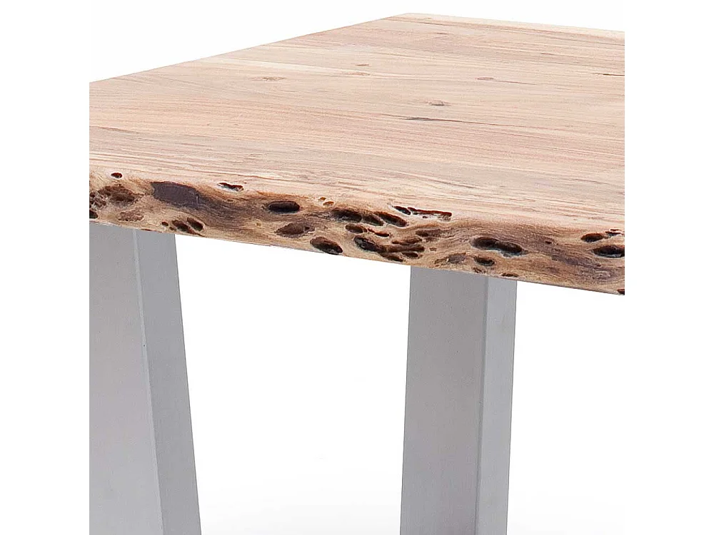 Industrial Wohnzimmertisch mit natürlicher Baumkante Akazie Massivholz