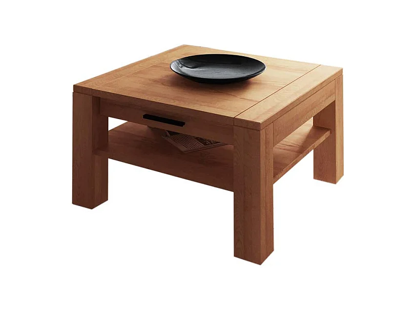 Wohnzimmertisch aus Kernbuche massiv geölt Schublade