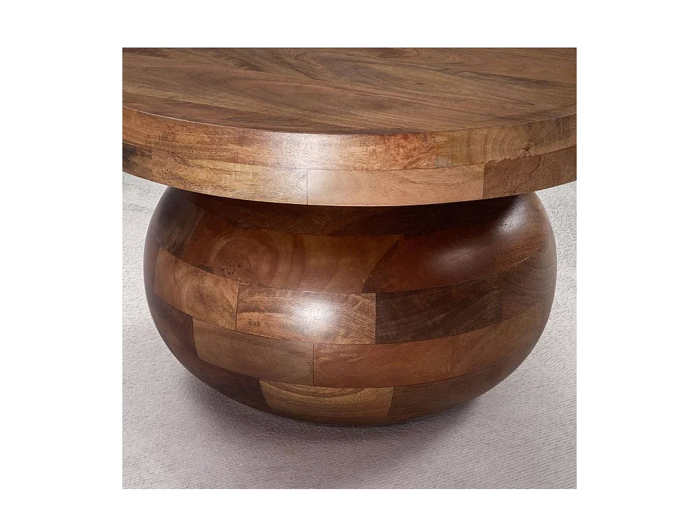 Couchtisch Holztisch in Braun aus Mangobaum Massivholz