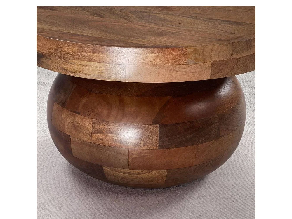 Couchtisch Holztisch in Braun aus Mangobaum Massivholz