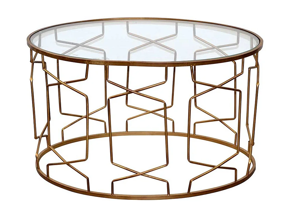 Design Couchtisch mit ovaler Tischplatte Gestell Goldfarben