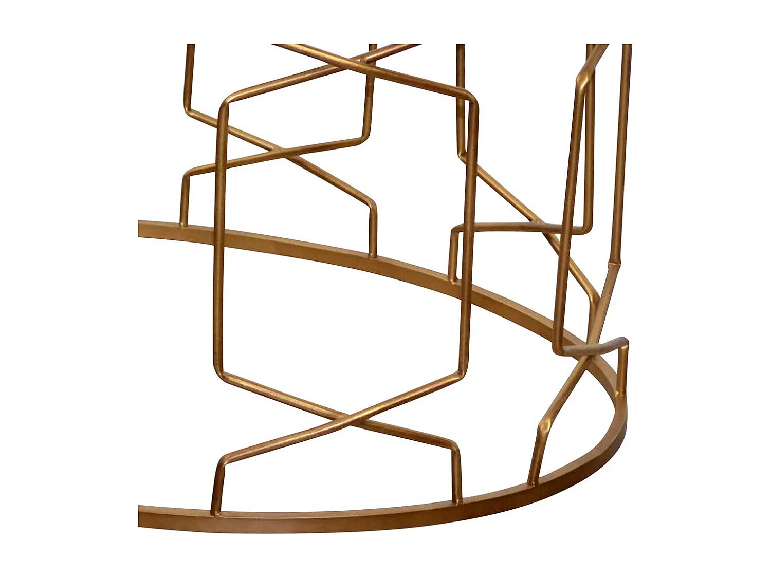 Design Couchtisch mit ovaler Tischplatte Gestell Goldfarben