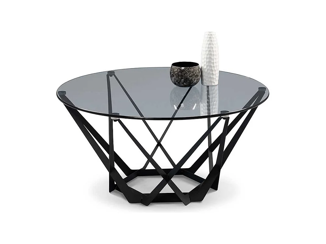 Couchtisch Glastisch aus Sicherheitsglas und Metall
