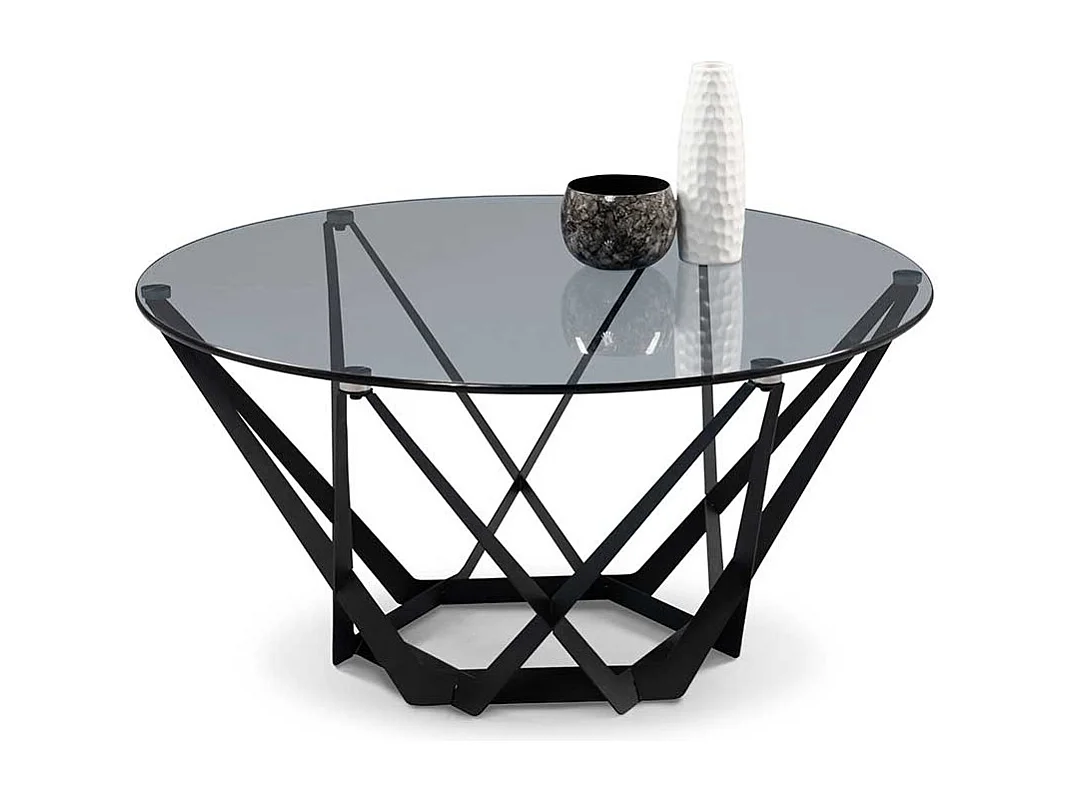 Couchtisch Glastisch aus Sicherheitsglas und Metall