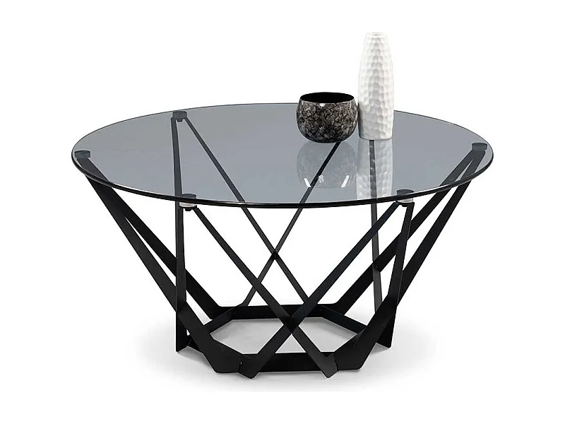 Couchtisch Glastisch aus Sicherheitsglas und Metall