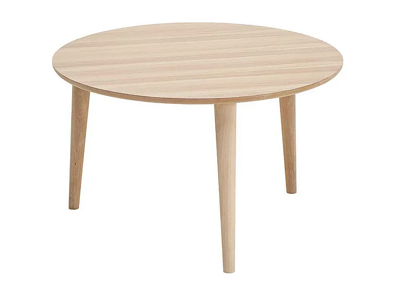 Runder Sofatisch aus Eiche Bianco geölt modern