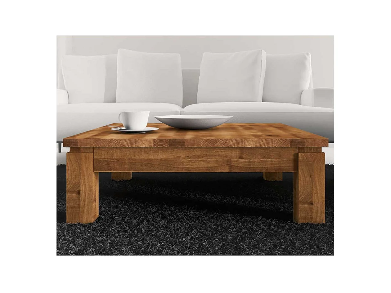 Wohnzimmertisch aus Wildeiche Massivholz 60 cm