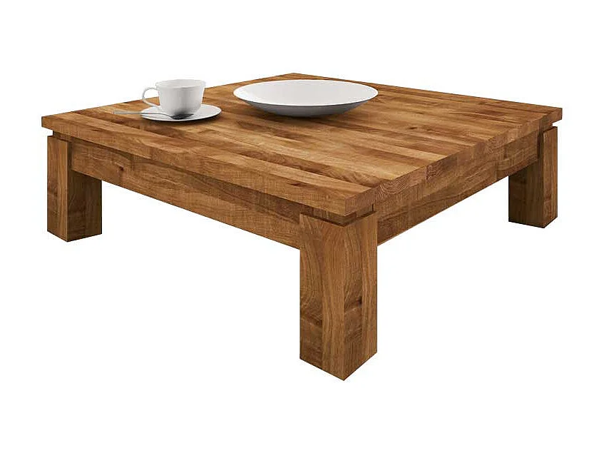 Wohnzimmertisch aus Wildeiche Massivholz 60 cm