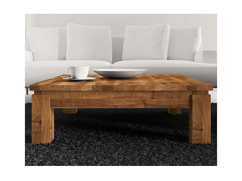 Wohnzimmertisch aus Wildeiche Massivholz 60 cm