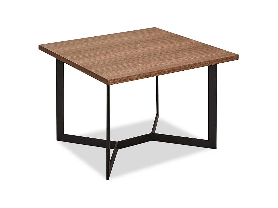 Sofatisch in Walnussfarben furniert Retrostil