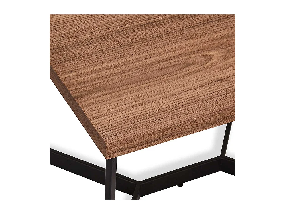 Sofatisch in Walnussfarben furniert Retrostil