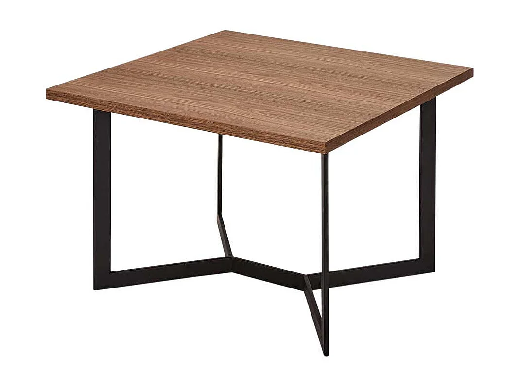 Sofatisch in Walnussfarben furniert Retrostil