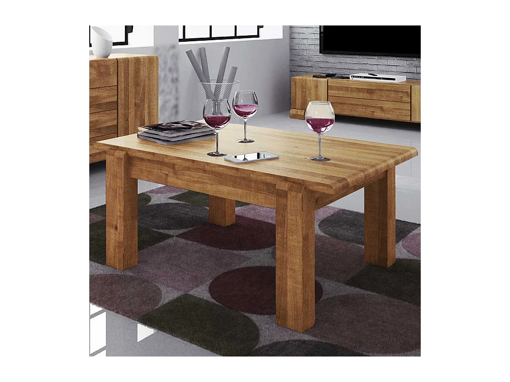 Sofatisch aus Wildeiche Massivholz Landhausstil