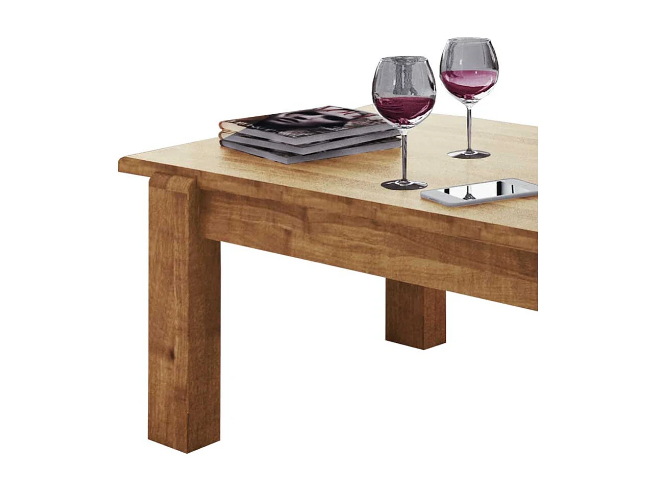 Sofatisch aus Wildeiche Massivholz Landhausstil