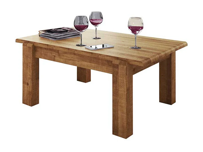 Sofatisch aus Wildeiche Massivholz Landhausstil