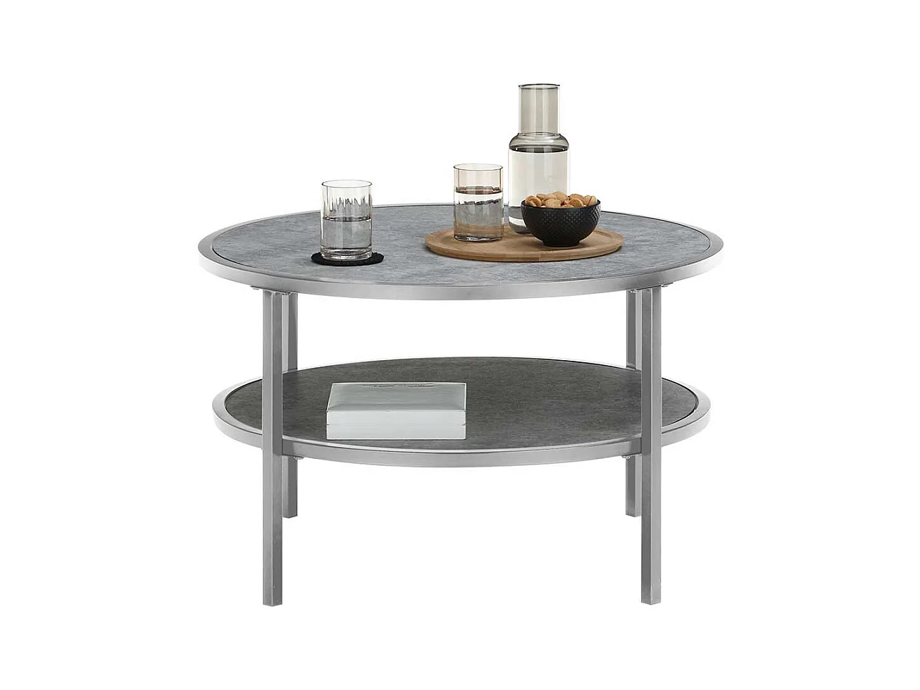 Glas Tisch Grau Platten in Keramik Optikk Sicherheitsglas