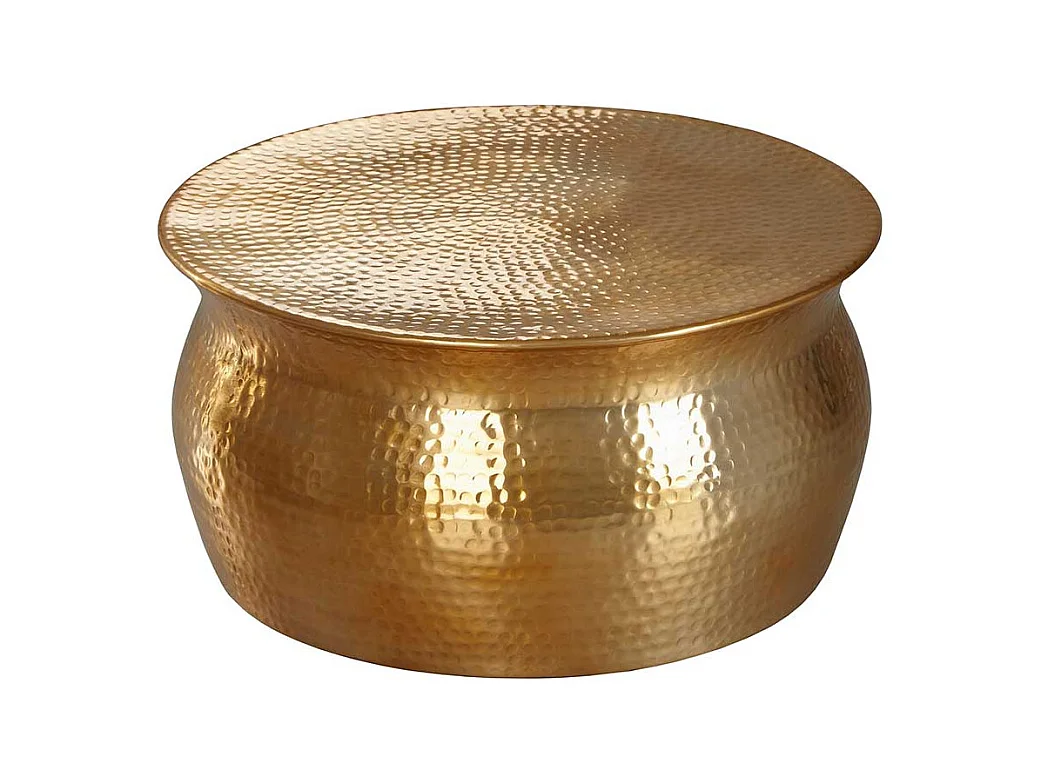 Wohnzimmer Tisch aus Aluminium Goldfarben