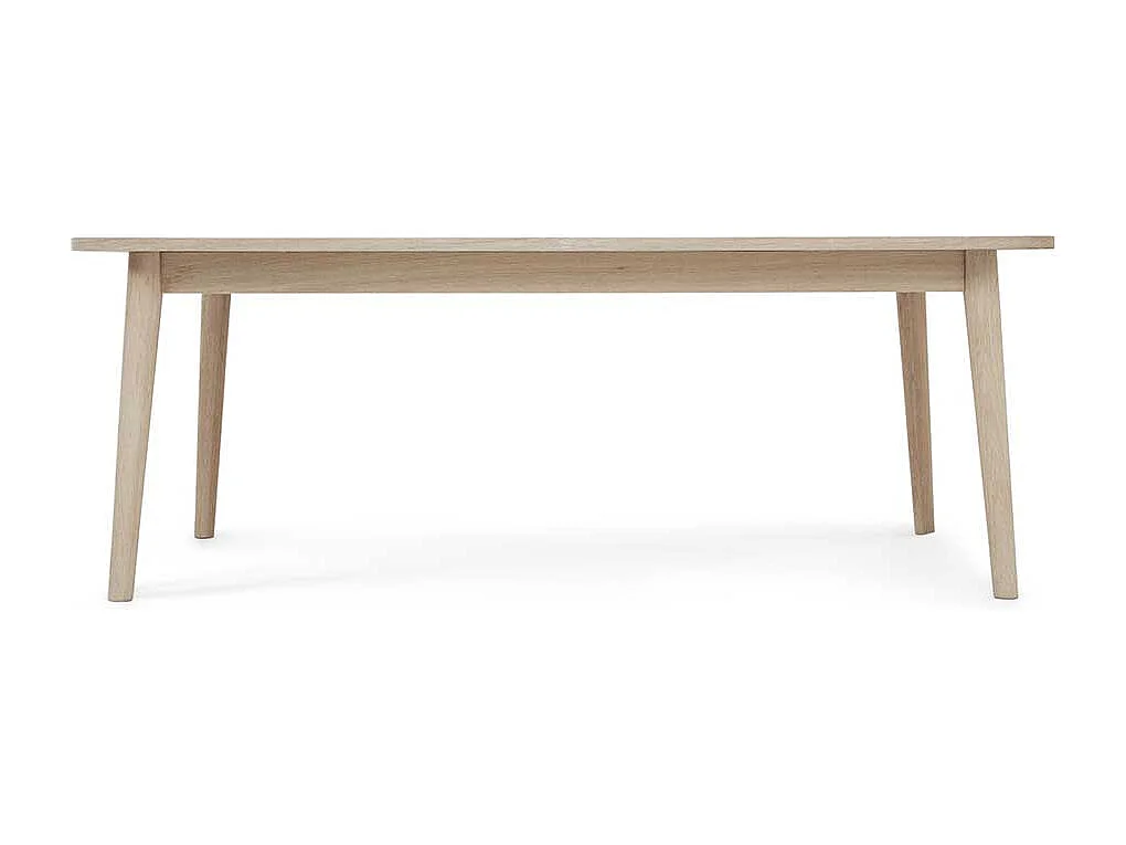 Couchtisch Sofatisch in Eiche weiß mit Vierfußgestell