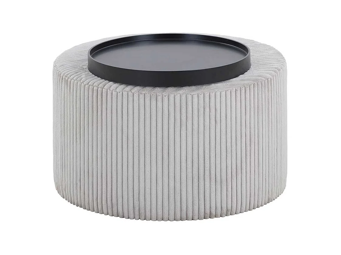 Wohnzimmer Tisch in Grau und Schwarz schwenkbarer Tischplatte