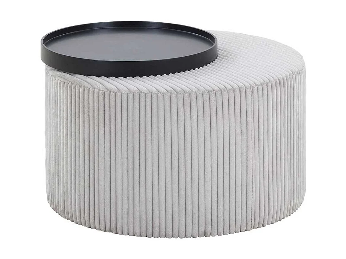 Wohnzimmer Tisch in Grau und Schwarz schwenkbarer Tischplatte