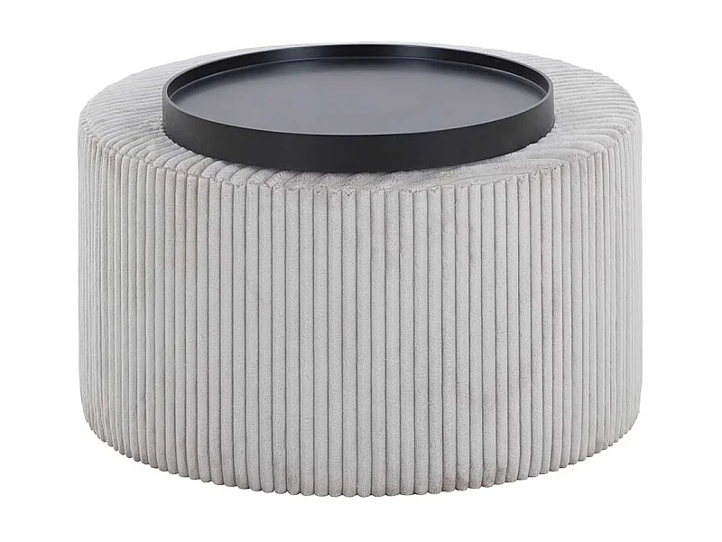 Wohnzimmer Tisch in Grau und Schwarz schwenkbarer Tischplatte