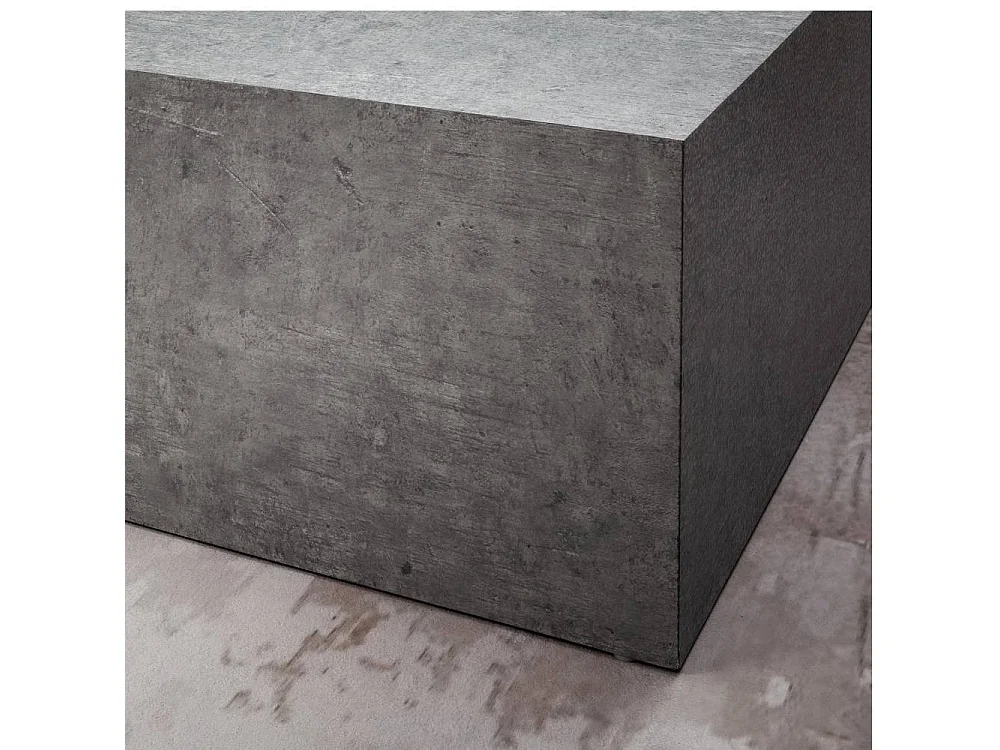 Couchtisch Sofatisch in Beton Grau und quadratischer Form