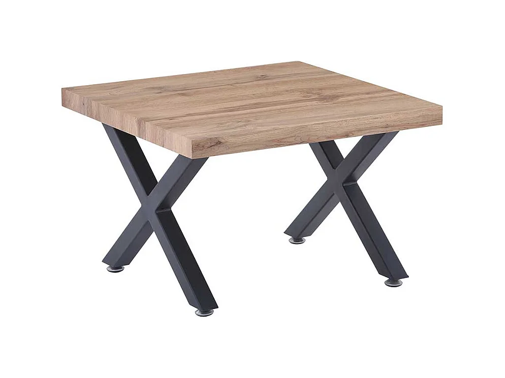 Rustikaler Couchtisch in Wildeichefarben Schwarz